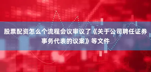股票配资怎么个流程会议审议了《关于公司聘任证券事务代表的议案》等文件